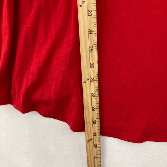 New JM Collection Top size XL Red Sequins Evening Cold Shoulder Stretch Romantic - Picture 6 of 10